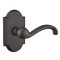 Emtek Montrose Lever, Sandcast Bronze Leverset, #1 Rosette, Flat Black Bronze (FB)