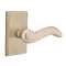 Emtek Cody Lever, Sandcast Bronze Leverset, #3 Rosette, Unlacquered Brass Tumbled White Bronze (TWB)