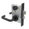 Schlage L Series, 03 Door Handle, Keyed, Double Cylinder, Deadbolt, Flat Black