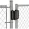 Locinox Gate Hinge SERVAL, 180° Spring Hinge Mounted with Self-drilling Screws for Round Profile