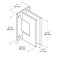 FHC Glendale Square Positive Close Wall Mount Hinge for Shower Doors Specs