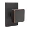 Emtek Square Door Knob with Modern Rectangular Rosette in Oil Rubbed Bronze Finish