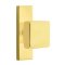 Emtek Square Door Knob with Stretto Rosette in Unlacquered Brass Finish