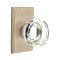 Emtek Lowell Glass Knob, Sandcast Bronze Door Knob, #3 Rosette, Unlacquered Brass Tumbled White Bronze (TWB)