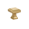 Square cabinet knob in a gold finish