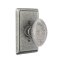 Emtek Savannah Wrought Steel Knobset with #3 Rosette in Satin Steel (SWS) Finish