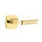 Emtek Select, L-Square, Knurled Lever, Urban Modern Rosette, Unlacquered Brass (US3NL) Finish