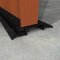 Zero 175 Interlocking threshold on Wooden Door Black Anodized