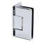 FHC Carolina Beveled 5 Degree Positive Close Wall Mount Hinge for Shower Doors -  Offset Back Plate, Polished Chrome (US26) Finished