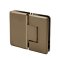 FHC Carolina Beveled Glass To Glass 180 Degree Hinge for Shower Doors - 3/8"-1/2" Glass, Satin Bronze (US10) Finished