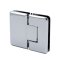 FHC Carolina Beveled 5 Degree Positive Close Glass To Glass Hinge for Shower Doors - 180 Degree, Polished Chrome (US26) Finished