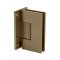 FHC Glendale Square Positive Close Wall Mount Hinge for Shower Doors, Satin Bronze (US10) Finished