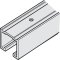 Hafele Upper Track, Pre-drilled, Aluminum, for HAWA Silenta 150/B