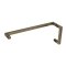 FHC 6" X 18" Modern Square Profile Pull / Towel Bar Combo, Satin Bronze (US10) Finished