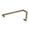 FHC 8" X 18" Square Corners Pull / Towel Bar Combo, Satin Bronze (US10) Finished
