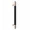 Trimco Black Anodized Grip Pull with Straight Standoff and Radius Ends