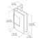 FHC Venice Adjustable Square Wall Mount Hinge for Shower Doors Specs
