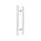 FHC 10" Square Ladder Back-To-Back 6" Center-To-Center Shower Door Handles- Side View, Polished Chrome (US26) Finished