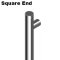 Trimco Leather Wrapped Ladder Pull, Offset Standoff with Square Ends, 1" Diameter