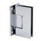FHC Venice Adjustable Square Wall Hinge for Shower Doors - Full Back Plate, Polished Chrome (US26) Finished