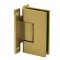 FHC Venice H Back Plate Wall Mount Hinge for Shower Doors, Satin Brass (US4) Finished
