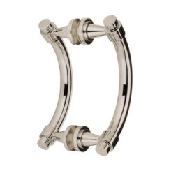 FHC Opulent Series 6" Back-To-Back Offset Shower Door Handles, Satin Nickel (US15) Finished