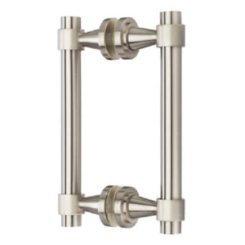 FHC Opulent Series 8" Back-To-Back  Shower Door Handles, Satin Nickel (US15) Finished