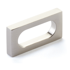 Cafe Rectangular Cabinet Knob - Brushed Nickel
