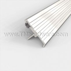 Pemko #355 Meeting Stile, Aluminum or Bronze 'T' Casing with Brush or Rubber Seal