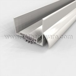 Pemko #2221 Door Shoe Sweep, U Shaped Aluminum with Rain Drip for 1.75" Metal Doors with Inverted Bottom Channel