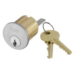 Accentra 2109 Rim Cylinders for Exit Device Trims and Mullions, with 1765.250 Sized Collar, Satin Chrome Finish