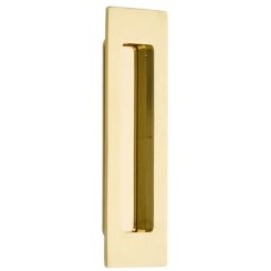 Emtek #220306 Brass Flush Door Pulls or Cabinet Handle - Modern Rectangular Polished Brass - Lifetime (US3) Finished