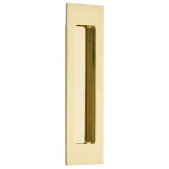 Emtek #220307 Brass Flush Door Pulls or Cabinet Handle - Modern Rectangular Polished Brass - Lifetime (US3) Finished