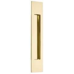 Emtek #220310 Brass Flush Door Pulls or Cabinet Handle - Modern Rectangular  Polished Brass - Lifetime (US3) Finished