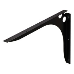 Hafele SpeedBrace Work Surface Blacket, Rigid, Centers, 457 mm x 38 mm x 381 mm (LxWxH), Black