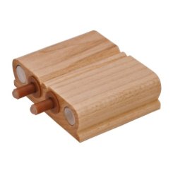 Hafele Soft-Close Door Stop, for Double Doors, Maple Wood, Clear Coat  Finish