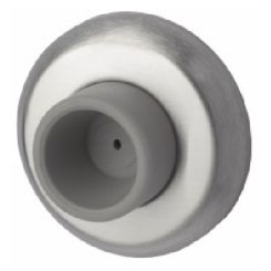 Rockwood #409 Door Stop With Concave Bumper, 2-1/2" Diameter