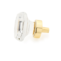Stargaze Octagonal Cabinet Knob - Polished Brass