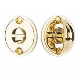 Emtek #828TP Classic Thumbturn Privacy Bolt, Polished Brass - Lifetime (US3) Finish