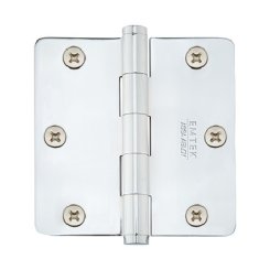Emtek 96223 Solid Brass Heavy Duty Plain Bearing Hinge, US26 Finish