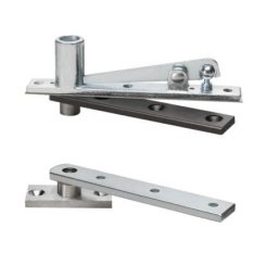 Rixson 128-3/4, Center Hung Pivot Set, Bright Brass Finish