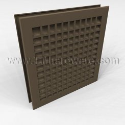 Door Louver 1900ASG, Fire Rated, Adjustable Fusible Link Blade, Security Grille, 1-3/4" Doors, up to 2' x 2'
