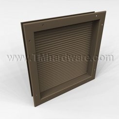 Door Louver 600A, Inverted V-Blades, Single Flanged Frame, 1-3/8" thru 1-3/4" Doors, up to 2' x 6'-8"
