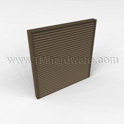 Door Louver 600CORE, Inverted V-Blades, Transom Installation, up to 2' x 6'-8"