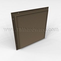 Door Louver 600C, Inverted V-Blades, Single Flanged Frame with Moulding, up to 2' x 6'-8"