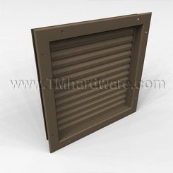 Door Louver 800A, Inverted Y-Blades, Single Flanged Frame, 1-3/8" thru 1-3/4" Doors, up to 4' x 6'-8"