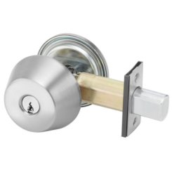 Accentra D212-2807 Single Cylinder Deadbolt with Thumbturn, Schlage C Keyed, Grade 1, Satin Chrome Finish