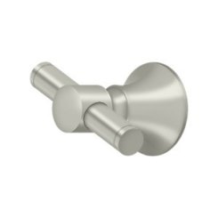 Deltana 88 Bath Series, Double Robe Hook Satin Nickel (US15) Finished