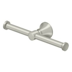 Deltana 88 Bath Series, Toilet Paper Holder Double Post Satin Nickel (US15) Finished