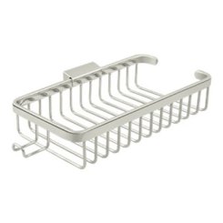 Deltana Wire Basket, Rectangular Shallow With Hook Polished Nickel (US14) Finished